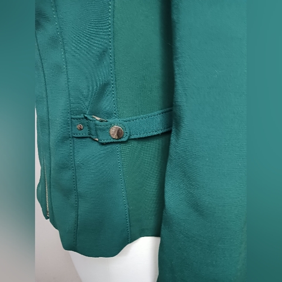 NWT WHBM Moto Jacket Bottle Green Size 8 - Picture 8 of 8